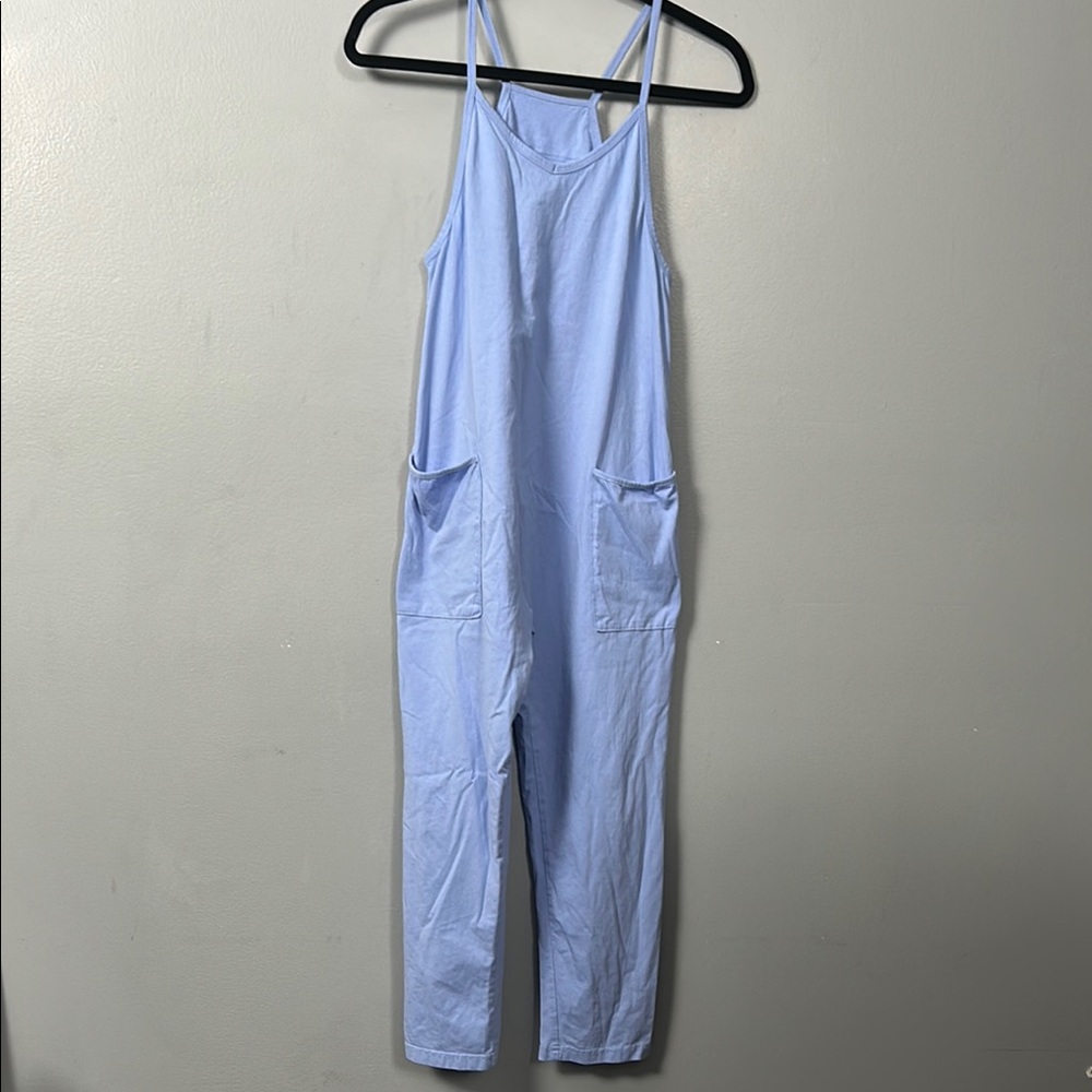 Sky Blue Cotton Sleeveless Jumpsuit size XS
